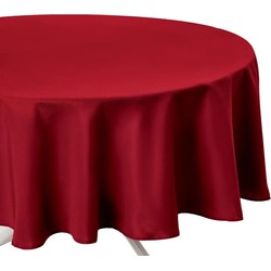Tafelkleed rond 180 cm rood polyester - Tafellakens