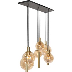 Trendy Hanglamp Aurora Messing 9-lichts