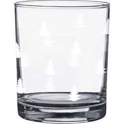 Clayre & Eef Waterglas  230 ml Glas Kerstbomen Drinkbeker