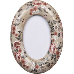 Clayre & Eef Fotolijst Beige Keramiek Bloemen