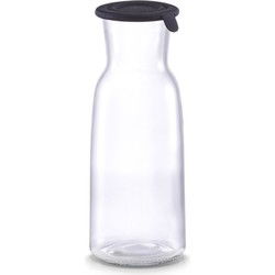 Glazen karaffen - met siliconen deksel - 700 ml - D8 x H21 cm - karaf - Karaffen