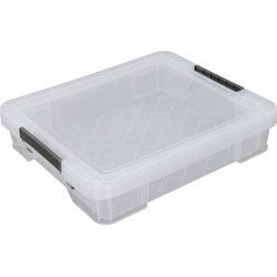 Whitefurze Opbergbox - 9 liter - Transparant - 43 x 36 x 8 cm - Opbergbox