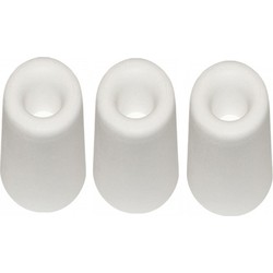 Deurbuffer / deurstopper - 3x - wit - rubber - 75 x 40 mm - deurstop - Deurstoppers