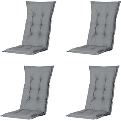 Madison -  Tuinstoelkussen Lage Rug Basic grey - Ca. 105x50 cm - Set van 4