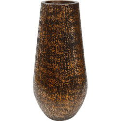 PTMD Xelby Bloempot - H86 x Ø43 cm - Aluminium - Koper