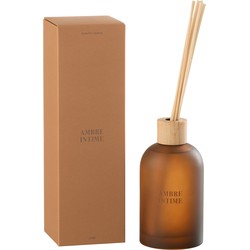 J-line - Geurstokjes Accords Essentiels Ambre Intime-250ml - 7.5x7.5x27.5cm