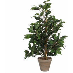 Mica Decorations Kunstplant tropische Ficus - groen - 65 cm - Kunstplanten