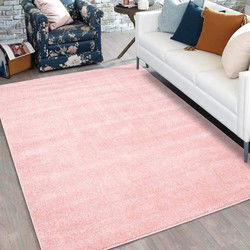 Felta Modern Roze vloerkleed - Effen / Laagpolig - 120 X 160 CM