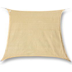 hanSe® Schaduwdoek Vierkant Waterafstotend 2x2 m Zonnedoek Zand