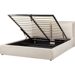 Beliani BAJONNA - Tweepersoonsbed-Beige-Polyester