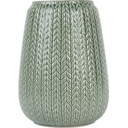 Pt, Knitted Vaas Keramiek 25 cm - Jungle Green