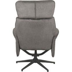 LABEL51 Fauteuil Verdal - Antraciet - Cosmo - Excl. Hocker