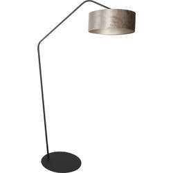 Anne Lighting - vloerlamp - ZigZag - zilver zwart - metaal - booglamp - E27 - 4240ZW