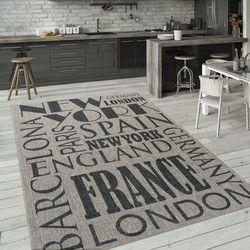Keukenkleed - Kitchen - Steden - Grijs - 240x340 cm