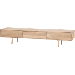 Fawn lowboard 3 drawers houten tv meubel whitewash - 220 x 45 cm