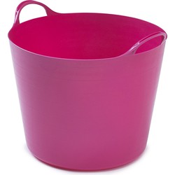 Flexibele emmer - 26 liter - Kunststof - Roze - 38 x 41 x 35 cm - Wasmanden