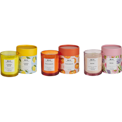 Beliani COLORFUL BARREL - Geurkaars-Roze-Soja wax