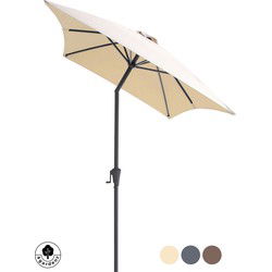 4gardenz® Parasol Rechthoek 150X250cm Kantelbaar - Balkonparasol Creme
