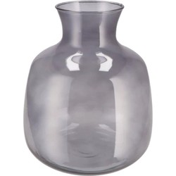 DK Design Bloemenvaas Mira - fles vaas - smoke glas - D24 x H28 cm - Vazen