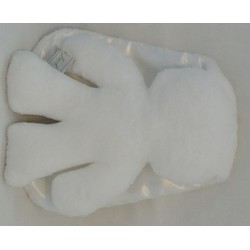Harlekijn Harlekijn Snuggle Bunny wit met witte oren. 26 cm