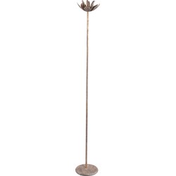 PTMD Derio Gold metal candleholder with flower holder