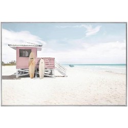 PTMD Wandpaneel Beach House - 120x3x80 cm - Glas - Multi