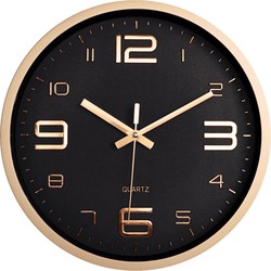 LW Collection LW Collection Keukenklok Xenn3 rosé zwart 30cm - wandklok stil uurwerk