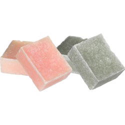 Ideas4seasons Amberblokjes/geurblokjes - jasmijn en roos - 6x stuks - huisparfum - Amberblokjes
