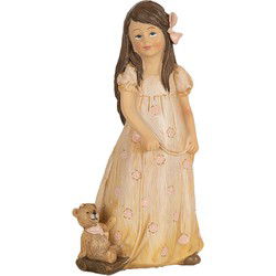 Clayre & Eef Beeld Meisje Beige Polyresin