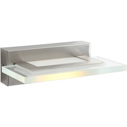 Moderne Wandlamp - Steinhauer - Glas - Modern - LED - L: 12cm - Voor Binnen - Woonkamer - Eetkamer - Zilver