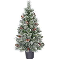 Black Box Trees Vandans Kunstkerstboom in Pot - H90 x Ø48 cm - Groen Frosted