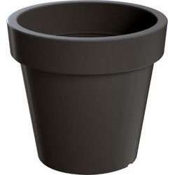 Bloempot/plantenpot - D58 x H52cm - antraciet - kunststof - decoratie - Plantenpotten