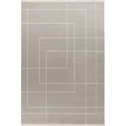 Claire vloerkleed - Japandi Stijl Geblokt En Gestreept Modern - Grijs - 160 X 230 CM