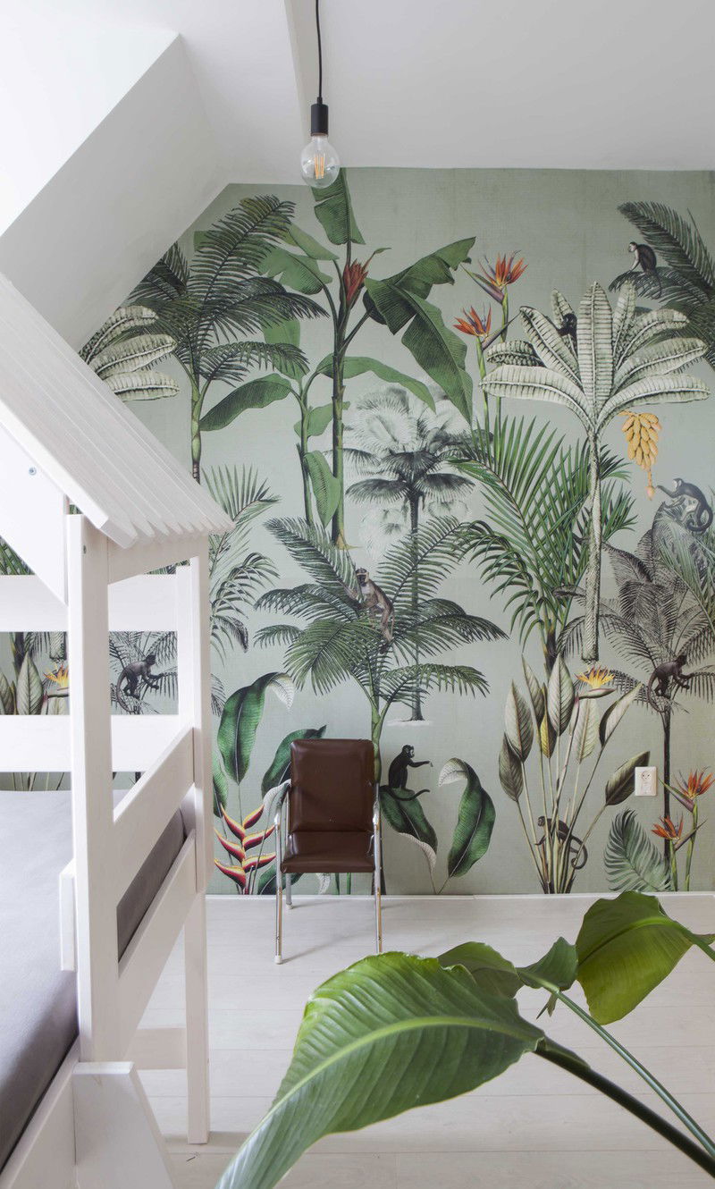 Jungle Green Behang - 