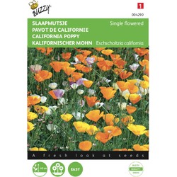 2 stuks - Eschscholtzia Californica Enkelbl. Gemengd - Buzzy