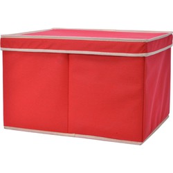 Decoris Kerst opbergbox - rood - voor 24x kerstballen van 8 cm - Kerstballen opbergboxen