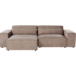 Beliani HELLNAR - Hoekbank-Bruin-Polyester