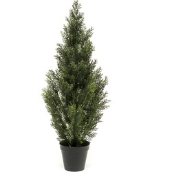 Greenmoods Kunst Tuja - Westerse Levensboom - Thuja occidentalis - Sterk UV bestendig - 1 Stuk - 90cm