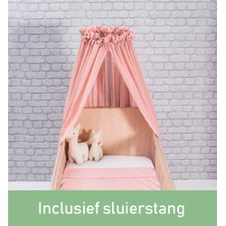 Jollein Sluier Vintage Pink (incl Sluierstang)