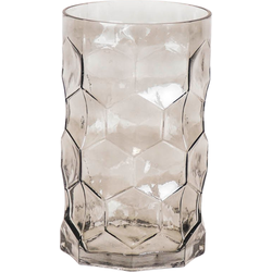 Vase - Pattern - Glass - Smokey - 15x24,5cm