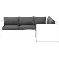 AVOLA  - Kussenhoezen set voor loungemeubel - Donkergrijs - Polyester