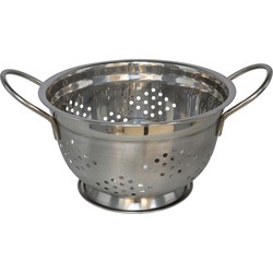 Gerimport Keuken vergiet - zilver - RVS - D18 cm x H12 cm - keuken zeef - Vergieten