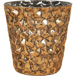 Clayre & Eef Theelichthouder Bruin Glas