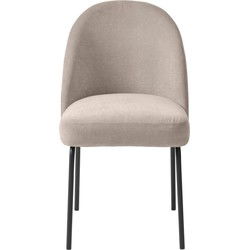 Eetkamerstoel Grijs - Chenille Stof - Stoel Creston - Set van 2