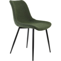 Light & Living - Eetkamerstoel KATE - 58.5x47.5x82.5cm - Groen - Set van 2