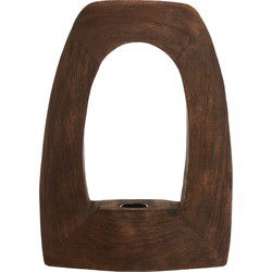 Light&living Tafellamp 27x10x35 cm CARINI hout mat donker bruin