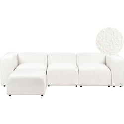 Beliani FALSTERBO - Modulaire Sofa-Wit-Bouclé