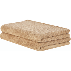 Beliani MITIARO - Handdoek-Beige-Katoen