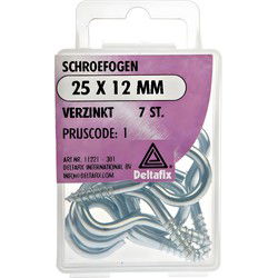 Schroefoog 25x12mm verz 7st
