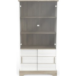 Dressoir 2 Schuifdeuren en Vitrine L92cm - Cottage